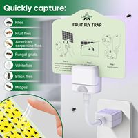 Trampa para moscas de frutas de interior Tarjetas de pegamento amarillo Enchufe Control de luz Insecto volador Catcher para uso doméstico Captura moscas domésticas