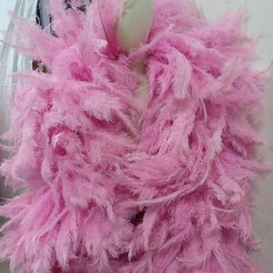 Magnifique guirlande de plumes d'autruche épaisses et moelleuses, teintes, de 3,5 mètres, pour spectacle de carnaval, fête dansante, costume - Product Image 5