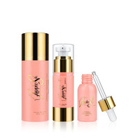 Fabricant en plastique 30ml emballage cosmétique de soins de peau de haute qualité conteneurs d'huile de sérum flacon compte-gouttes rose