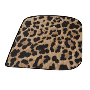 Çin fabrika özelleştirilebilir desenler evrensel bej yuvarlak leopar baskı nefes peluş araç sürücüsü koltuk minderi kapak - Product Image 2