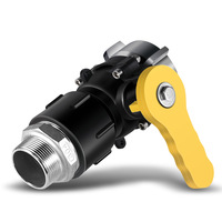 Adaptateur d'accessoire de valve de citerne IBC transfrontalier, raccord femelle à tête hexagonale droite, filetage grossier/fin 2 pouces, 1 pouce, 1 1/2