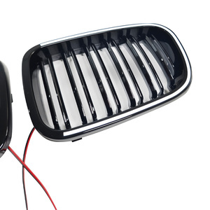 Parrilla Delantera de Repuesto para BMW E46 Serie 3, Doble Línea LED, Negro Brillante - Product Image 5