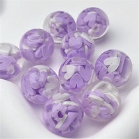 Grosir 100pcs Manik-manik Resin Akrilik Bentuk Hati 16mm untuk Pena Kalung Chunky DIY Pembuatan Perhiasan