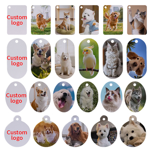 Logotipo personalizado Grabado láser Impresión UV Pantalla de seda Sublimación en blanco Identificación de mascotas Código QR Etiquetas de perro de aluminio de doble cara - Product Image 2