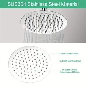 ステンレス鋼天井シャワーヘッドシングルヘッド壁掛け新中国風加圧シャワーボックス浴室の蛇口アクセサリー - Product Image 5