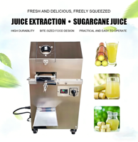 Machine à jus de canne à sucre automatique à taux d'extraction élevé avec conception de rouleaux optimisée pour les magasins de jus