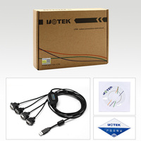 Cable Convertidor USB 2.0 a RS-232 de 4 Puertos UOTEK con Blindaje Trenzado y Revestimiento de PVC, Adaptador Serial para Computadora UT-8814