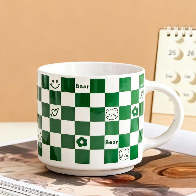 ลายตารางหมากรุกสีเขียว