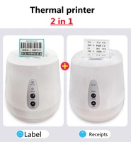 2-Inch Mini Desktop USB Thermal Label Bar Code Printer Desktop Label Makanan dan Minuman XP-237B 2-In-1 Penerimaan POS Kasir 58MM