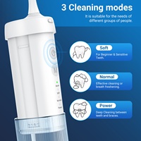 Brosse à dents électrique sonique portable 2-en-1 et irrigateur buccal combiné, hydropulseur dentaire