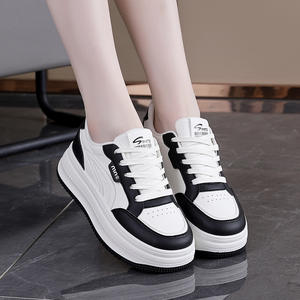 Nouvelles baskets <span class=keywords><strong>compensées</strong></span> blanches style coréen pour femme, collection automne 2026 – Chaussures polyvalentes et tendance pour le sport et le quotidien - Product Image 3