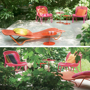 Sdraio da Esterno per Piscina e Giardino, Lettino Prendisole in Alluminio con Corda Intrecciata, Sedia Moderna per Salotto e Spiaggia - Product Image 3