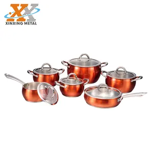 Nhà bếp thép không gỉ Cookware cảm ứng chậu và chảo không dính Cookware sets