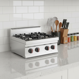 Cocina de Gas Comercial CHT de Acero Inoxidable con 4 Quemadores, 11000W de Potencia, Fácil Limpieza, <span class=keywords><strong>para</strong></span> Restaurantes y Hoteles - Product Image 5