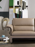 Canapé en cuir de luxe léger, design italien simple, moderne, en forme de L, pour salon et villa, rembourré, personnalisable, best-seller