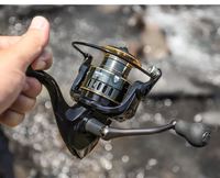 Moulinet de Pêche Haut de Gamme Topline HE500 800-7000, Moulinet Spinning de Haute Qualité Rapport d'Engrenage 5.2:1, Bobine Métallique, Moulinet Eau Salée Pêche 8KG Traînée Max