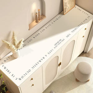 Mantel individual largo color crema de poliéster lavable estilo nórdico para protección de muebles, aparadores y soportes de TV - Product Image 3