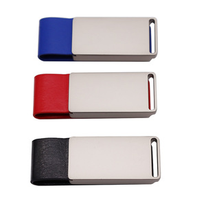 128GB LED Clip mini Kim Loại Flash Disk USB Stick LED ánh sáng ngón tay cái biểu tượng tùy chỉnh 8GB 16GB Pendrive Key CLE USB Flash Ổ đĩa da - Product Image 1