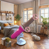 Máquina sexual de mano para Uso en adultos con accesorio de ventosa, consolador Universal de PVC y TPE, soporte para masturbador, producto de consoladores realistas