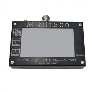 Antena analisadora tft lcd touch screen, 4.3 "0.1-1300mhz mini1300 hf/vhf/uhf, com analisador