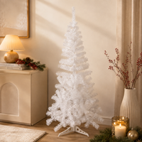 Großhandel Weißer PVC Künstlicher Weihnachtsbaum Unbeleuchteter Schlanker Stabförmiger Weihnachtsbaum für Innenraum-Feiertagsdekoration