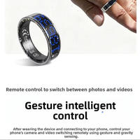 Anillo Inteligente de Cuero Genuino Transfronterizo K80 con Pantalla, Contador, Control Táctil, Pasador de Páginas, Monitor de Sueño, Frecuencia Cardíaca y Oxígeno en Sangre para la Salud