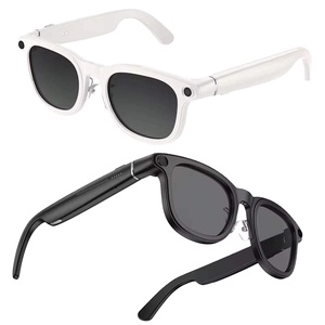 Smart <b>Glasses</b> With 8MP <b>Camera</b> Video Recording EIS Six Axis Stabilization AI Transition Person Recognition White Black Frame - Product Image 1
