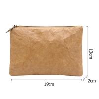 TYVEK Tas Tangan Dompet Wanita, Dompet Tangan Warna Polos Sederhana, Tas Koin Earphone