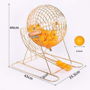 Benutzer definiertes Bingo-Set mit Bingo-Bällen Lotterie-Maschine Zieh maschine und Bingo-Karte - Product Image 1