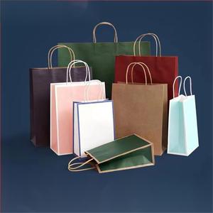 Wholesale Custom Luxury <b>Craft</b> Gift Brown White Packaging Bolsa De Papel Printed Shopping <b>Bag</b> Kraft Paper <b>Bags</b> with Your Own Log - Product Image 1