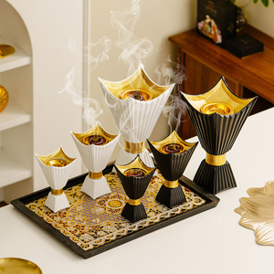 Moderno Calice Quadrato Arabo del Medio Oriente, Incensiere in Resina, Articoli Religiosi, Aromaterapia, Lusso Leggero per la Casa - Product Image 2