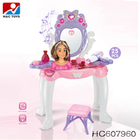 Table de maquillage à induction en plastique pour enfants en gros avec miroir