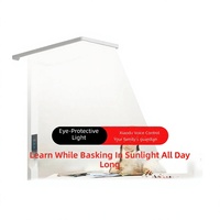 Lampe de bureau à spectre complet pour le soin des yeux, design européen et américain, commande tactile/voix, alimentée par piles AAA, idéale pour l'étude et les bureaux à domicile