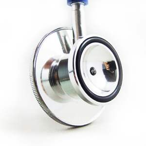 Estetoscopio de aleación de aluminio de doble cara Kt-101c, color plateado, para adultos, dispositivo médico, 19x10x3cm - Product Image 1