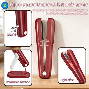 Juego de Juguetes de Belleza de Plástico <span class=keywords><strong>para</strong></span> Niños Pequeños, Set de Peluquería con Plancha, Música, Luz, Peine, Espejo y Maquillaje - Product Image 2