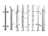 Balustre en verre à montage latéral réglable en acier inoxydable YUEXIN pour escaliers et balcons modernes, hauteur personnalisable pour usage hôtelier