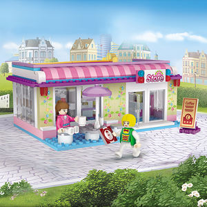 COGO pequeña tienda de café DIY bloque de construcción modelo educativo bloques de construcción Juguetes - Product Image 6