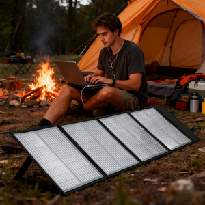 ALECTER Paneles Solares Plegables Monocristalinos de 100W con Salida USB, Cargador Portátil Certificado de Alta Eficiencia para Camping al Aire Libre APH-FB0 - Product Image 1