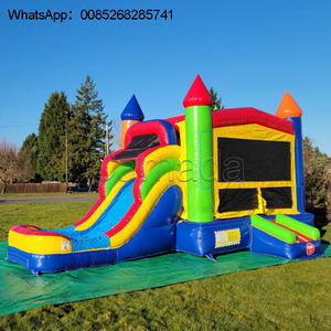 Combo de Casa Inflable Temática Congelada al por Mayor de China con Tobogán y Castillo Hinchable 5x5m, Capacidad de 500kg, Alquiler Comercial - Product Image 4