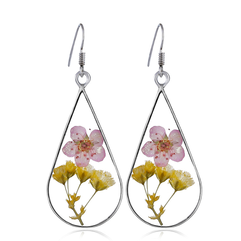 1 paire de fleurs séchées Boucles d'oreilles boule en verre pressé Fleur boucle d'oreille à clous pour bijoux 1 paire de fleurs séchées Boucles d'oreilles boule en verre pressé Fleur boucle d'oreille à clous pour bijoux