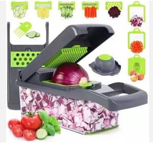 16 pièces en 1 : Outils multifonctionnels pour fruits et légumes, coupe-fruits manuel, trancheuse à oignon, trancheuse à légumes, hachoir à aliments et légumes - Product Image 1