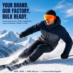Gafas de Esquí Magnéticas con Logotipo Personalizado, Antivaho, UV400, Gafas de Snowboard con Montura de TPU, Resistentes al Viento, Gafas Deportivas, Venta al Por Mayor de Fábrica - Product Image 3