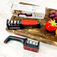 Aiguiseur d'outils manuel multifonctionnel pour la cuisine à domicile, fonctionnement manuel avec tête de meulage amovible en plastique