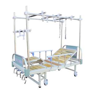 Cama de <span class=keywords><strong>Hospital</strong></span> de doble tracción, ortopédica, 3 manivelas, certificado CE ISO, venta directa de fábrica - Product Image 4