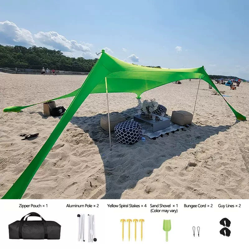 green with 2 aluminum rods