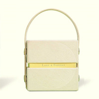 Samt Einjähriges Leder Mehrfarbige Handheld Hochzeit Premium Square Candy Geschenk boxen