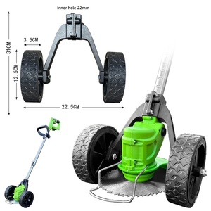 [Expo de Septembre] Débroussailleuse sans fil 21V avec poignée en D pliable, tondeuse à gazon avec roues et lame de scie pour jardinage DIY - Product Image 3