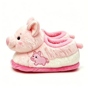 Pantoufles en peluche personnalisées en forme de cerf pour enfants, unisexes, cadeau de Noël, doublure en polaire douce avec design brodé - Product Image 2