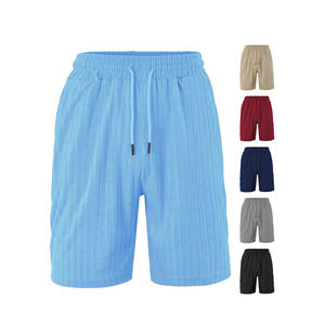 Shorts décontractés d'été pour hommes Tk, bleu marine, en tissu éponge micro-élastique, coupe ample, respirants, shorts de sport - Product Image 3