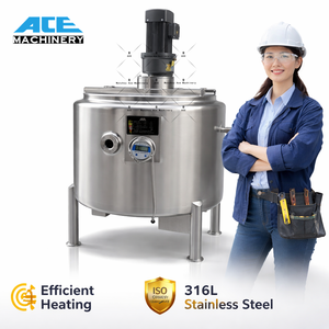 Réservoir de stockage de chocolat de 500 L en acier inoxydable SS304 avec chauffage électrique et faible bruit pour usine de snacks - Product Image 4